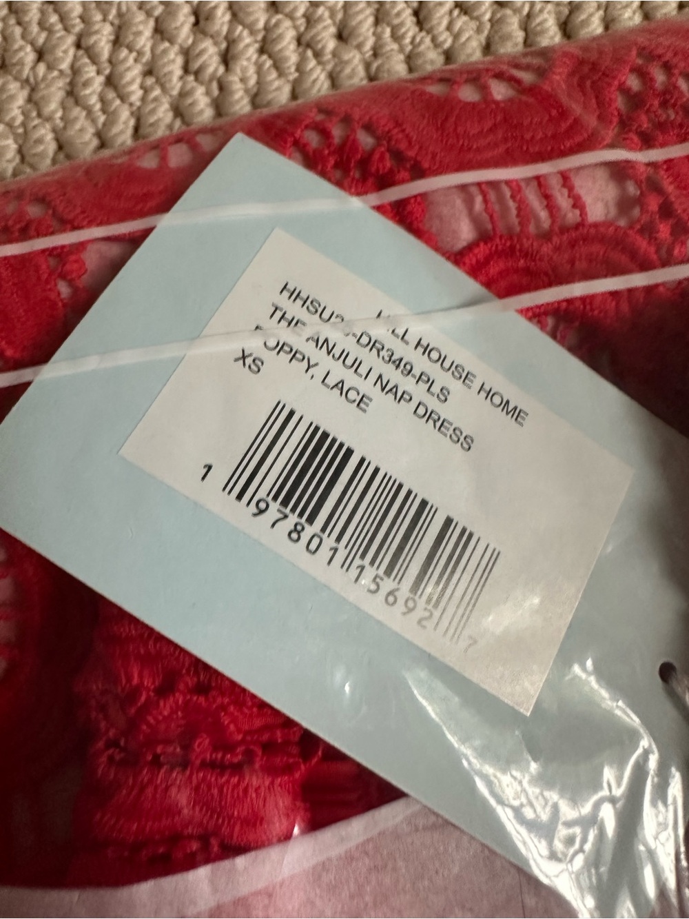 NEW Hill House Anjuli Nap dress. Poppy Lace. XS. NWT - Picture 9 of 9